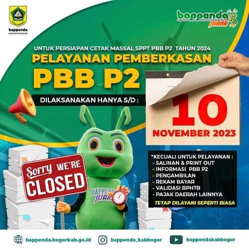PENUTUPAN PEMBERKASAN PBB P2
