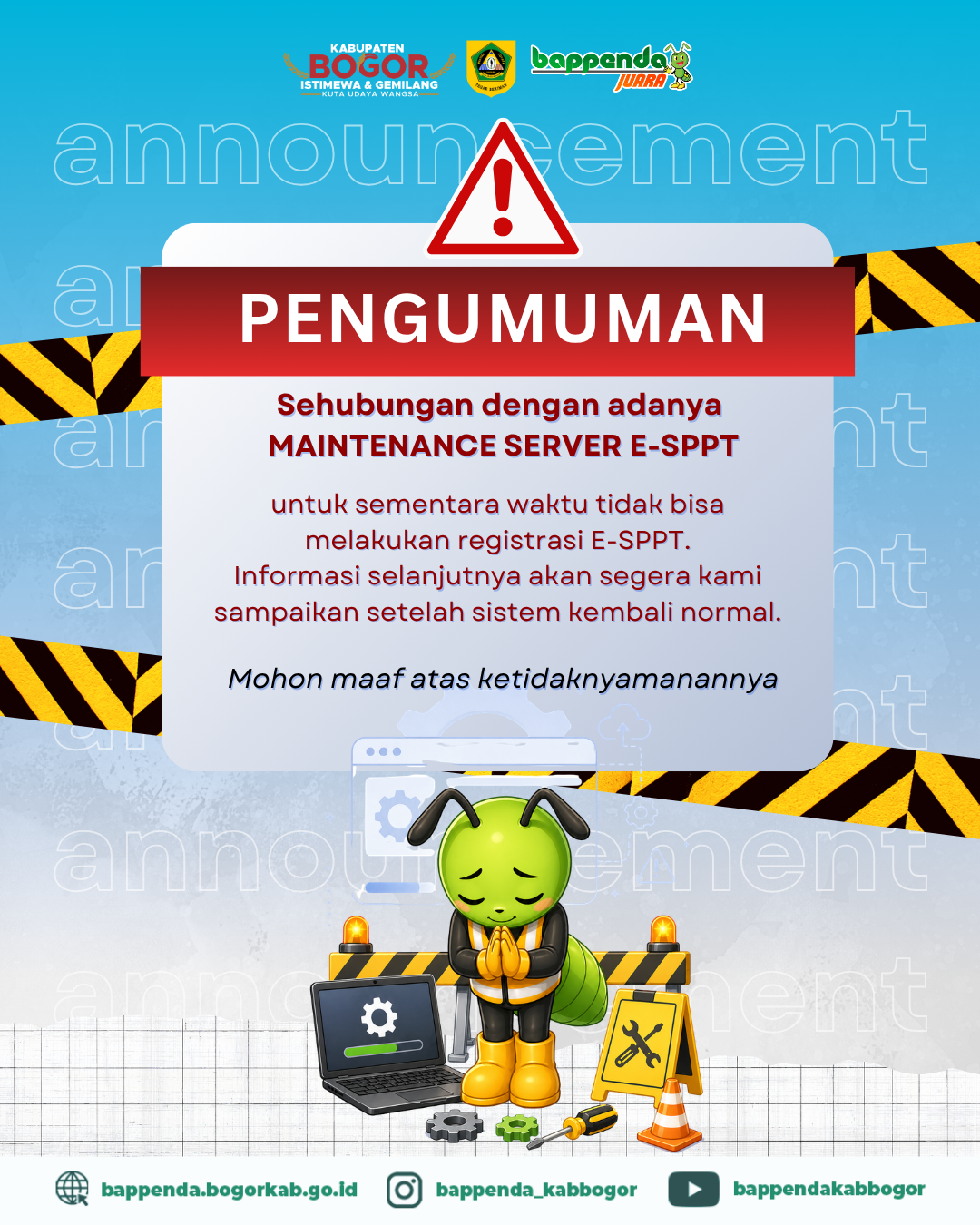 Pengumuman Maintenance Server E-SPPT